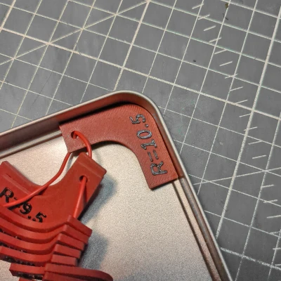 Khuôn đo bán kính bằng Inch - Bộ đầy đủ sẵn sàng in hoặc tùy chỉnh