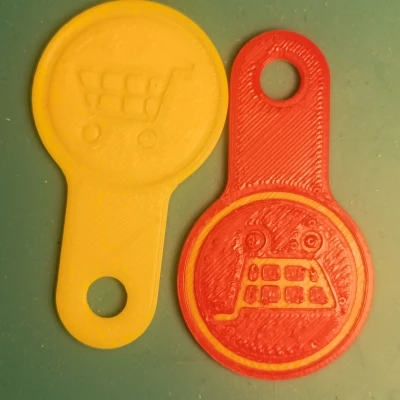 Móc Khóa Tiền Xe Đẩy Siêu Thị