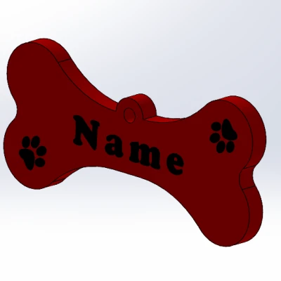 Thẻ tên cho chó gắn vòng cổ