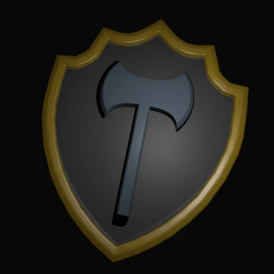 Khiên Chiến Binh Kèm Rìu