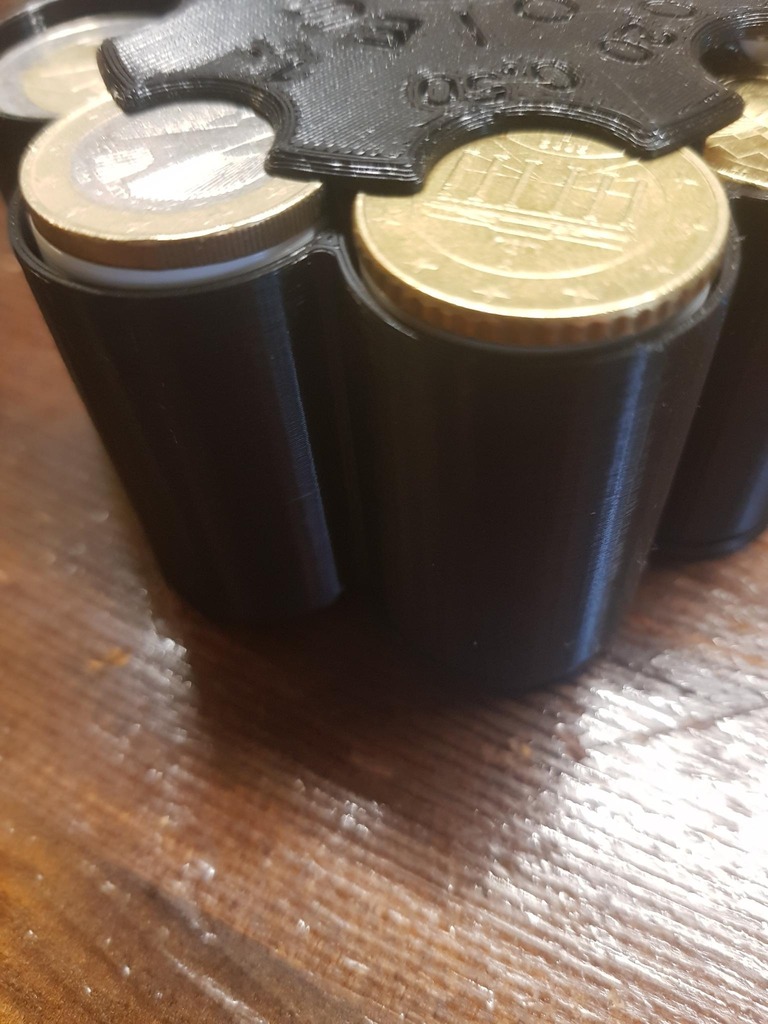 Hộp Đựng Tiền Xu EURO Có Cơ Chế Lò Xo