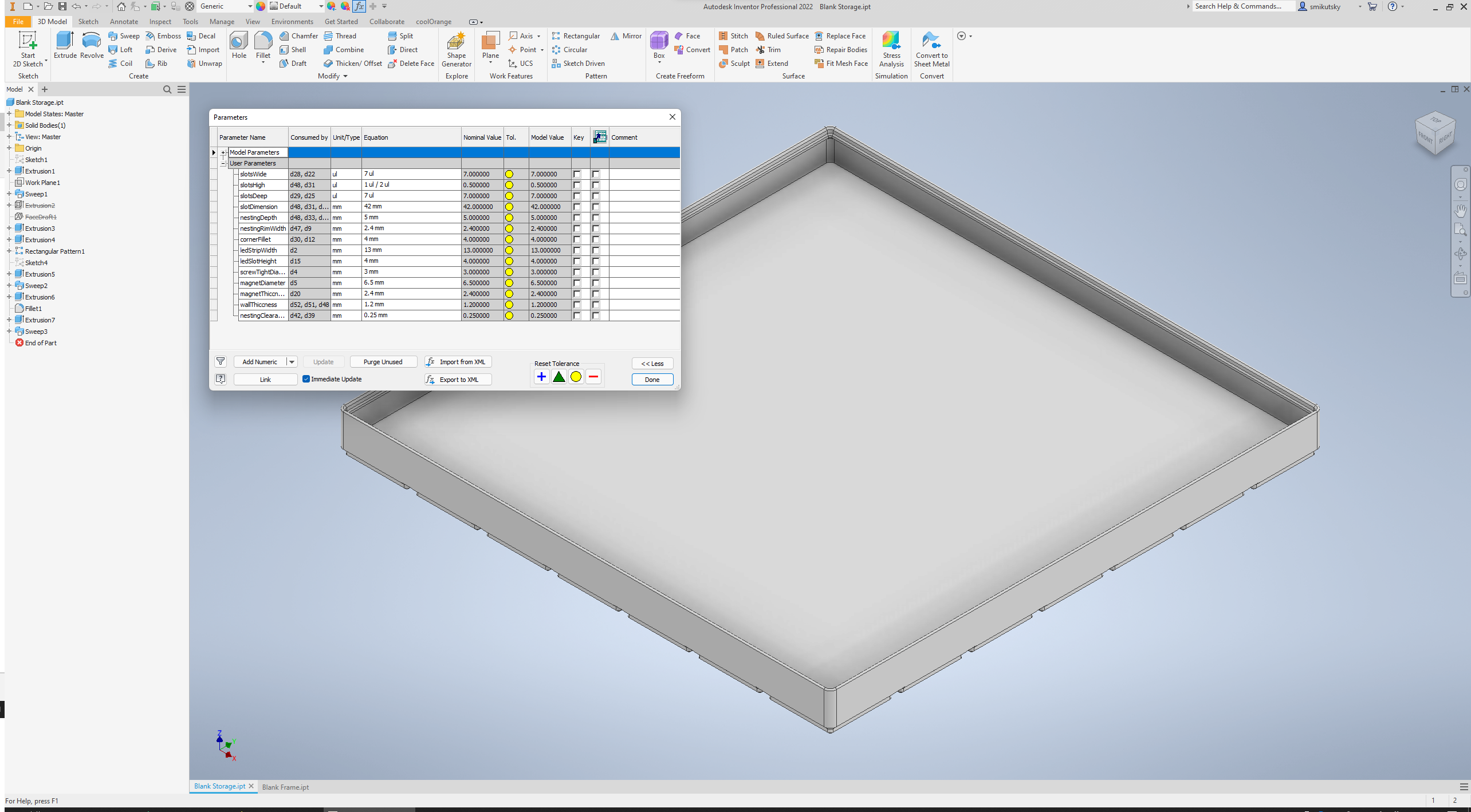 Khuôn mẫu Gridfinity cho Autodesk Inventor