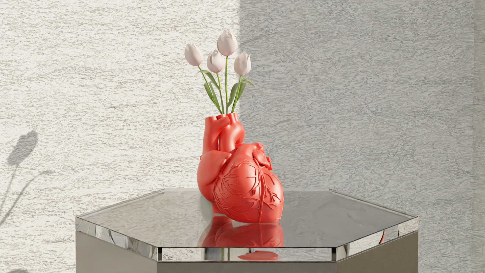 Mô Hình Tim Giải Phẫu - Bình Hoa (Trang Trí)