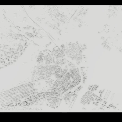 Mô hình nghệ thuật tường 3D Cảnh quan Thành phố Boston