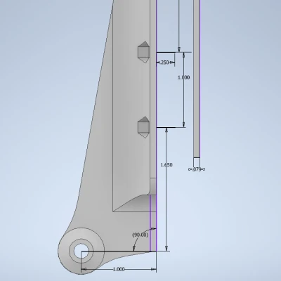 Ngàm đỡ hộc tủ con lăn đơn