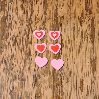 Bông Tai Trái Tim Nổi