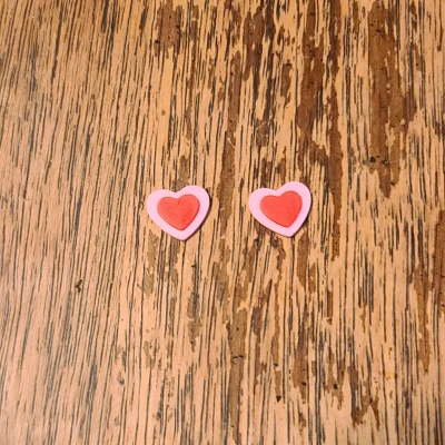 Bông Tai Trái Tim Nổi