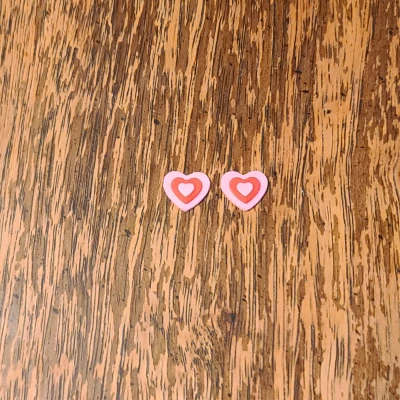 Bông Tai Trái Tim Nổi