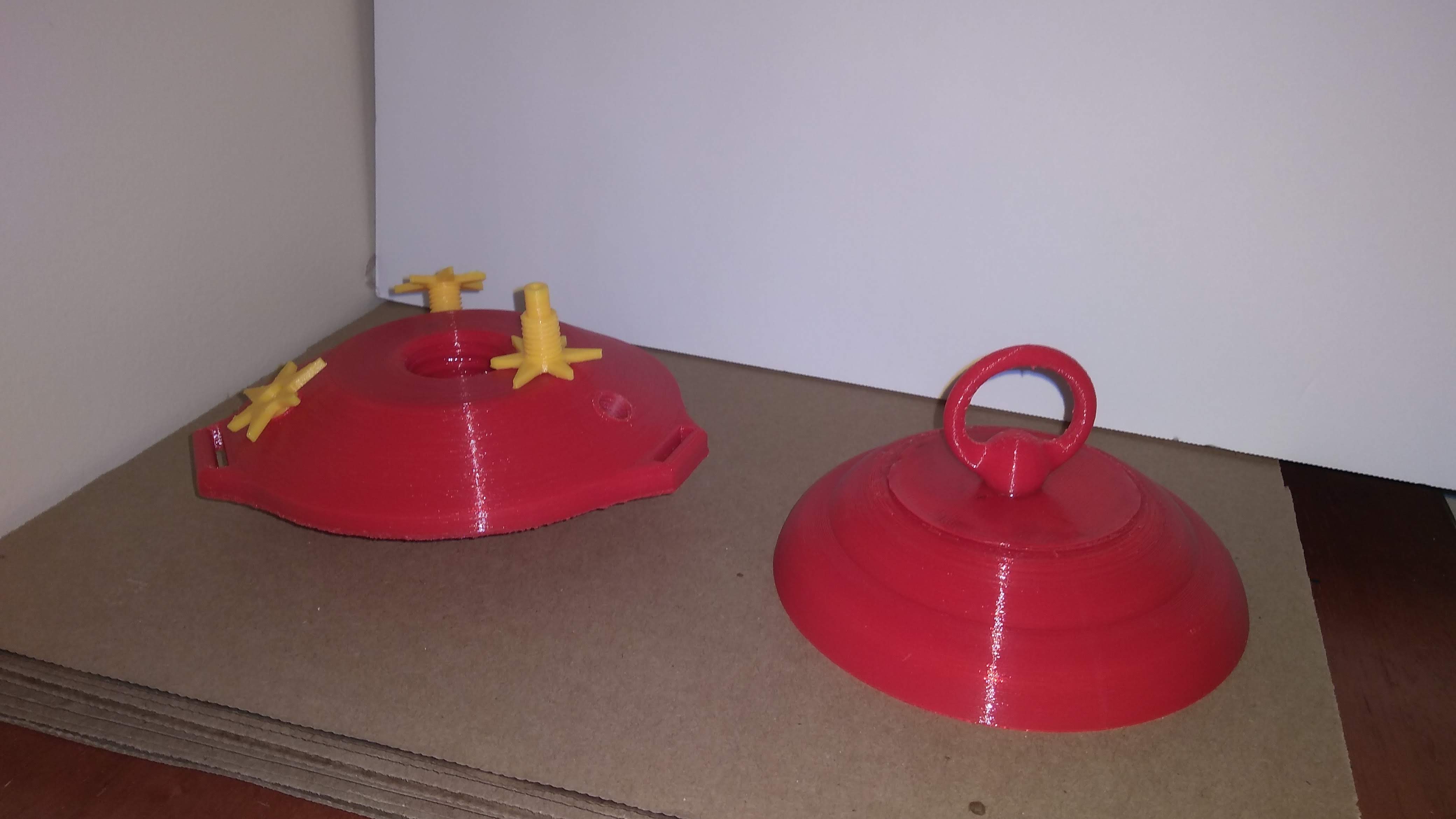 Máng Ăn Chim Ruồi Kèm Hoa