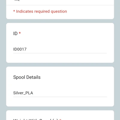Theo dõi Filament bằng Google Sheets & Mã QR