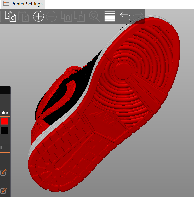 Mẫu In Nike Air Jordan 1 Bred Đa Sắc