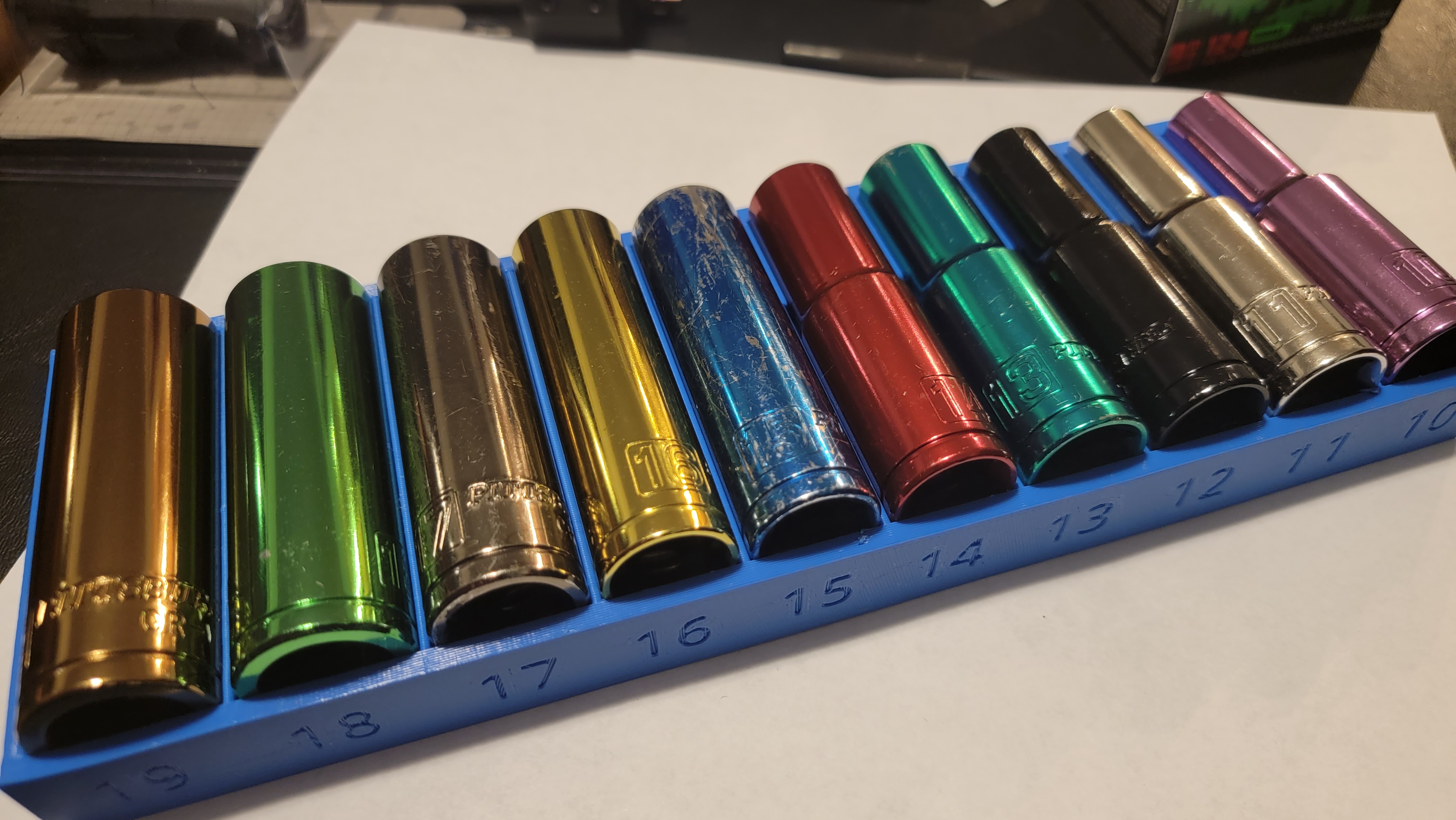 Khay Đựng Socket Sâu 1/2" Drive Chuẩn Metric