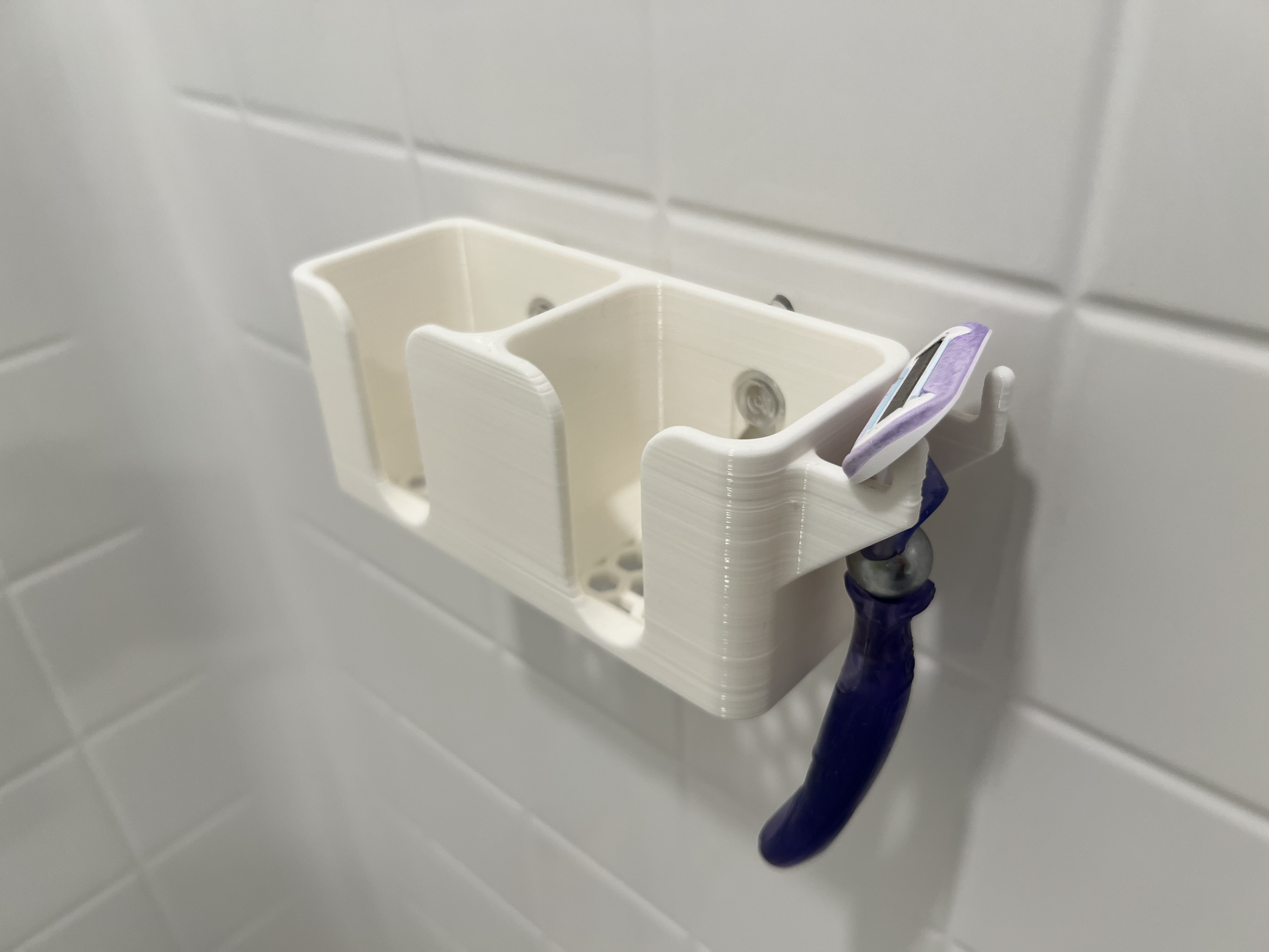 Kệ Xà Bông và Dao Cạo Phòng Tắm Có Hút Chân Không