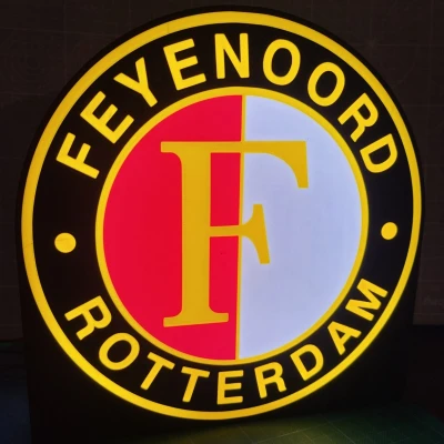 Hộp Đèn Logo Feyenoord Để Bàn