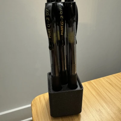 Khuôn Giữ Bút Gridfinity (5 Lỗ 12mm) Cho Bút Pilot G2