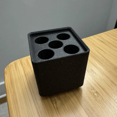 Khuôn Giữ Bút Gridfinity (5 Lỗ 12mm) Cho Bút Pilot G2