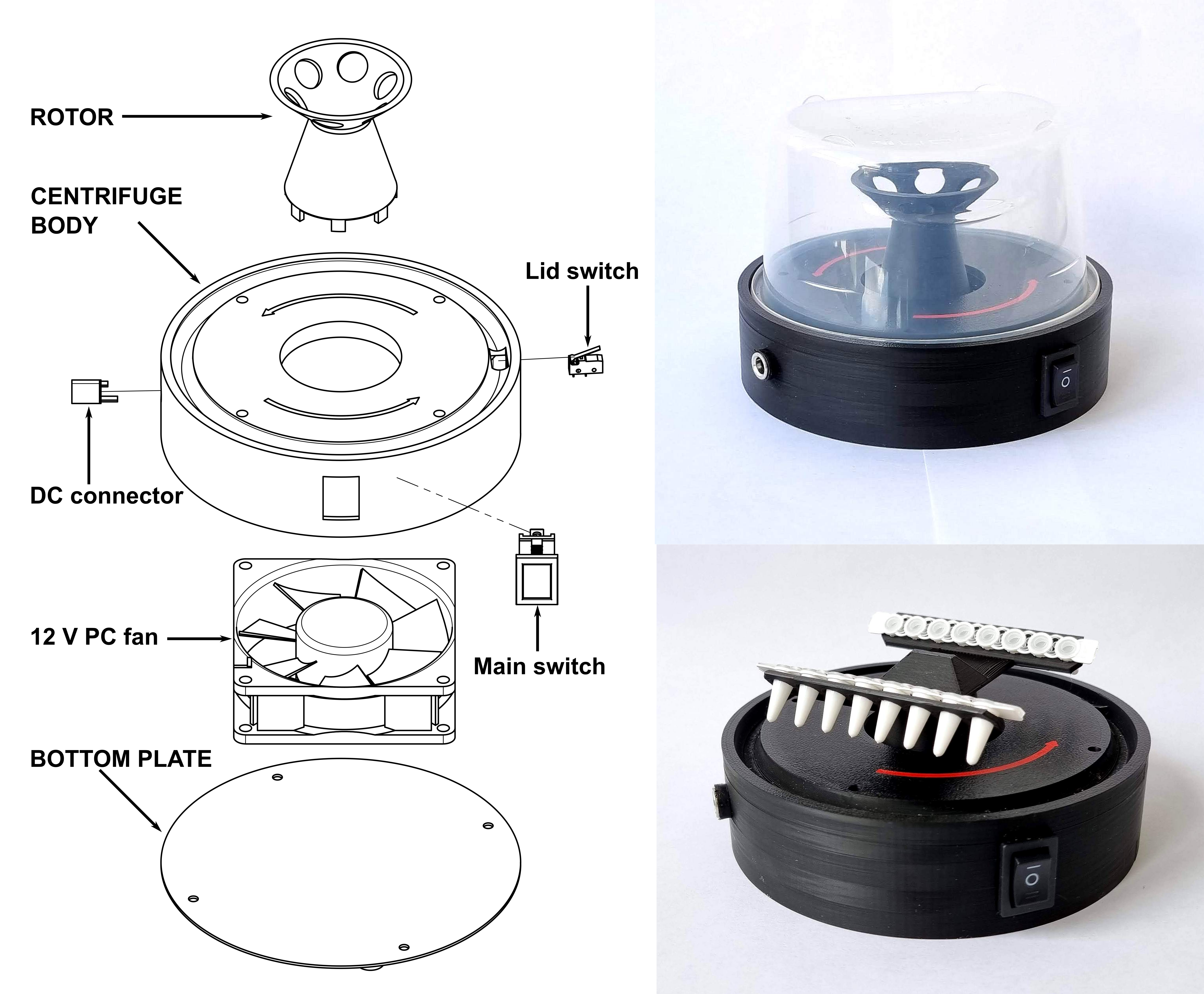 Máy ly tâm mini để bàn cho dải PCR và ống nghiệm