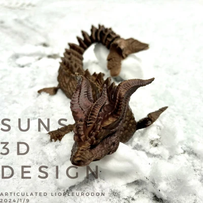 Mô hình khủng long Liopleurodon có khớp nối