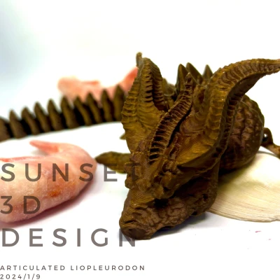 Mô hình khủng long Liopleurodon có khớp nối