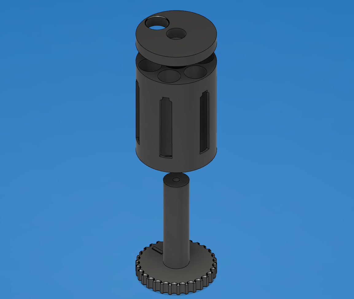 Hộp đựng ống mực bút máy dạng ổ quay súng lục