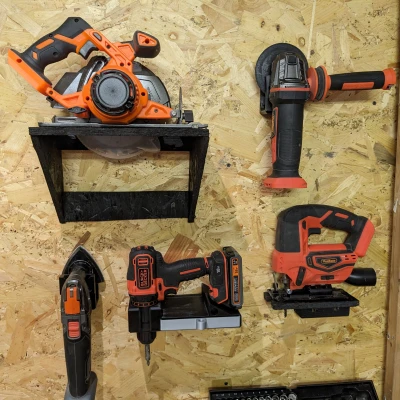 Kệ giữ khoan và hộp đựng đồ gắn tường