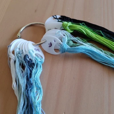 Kẹp giữ chỉ thêu hoặc chỉ may