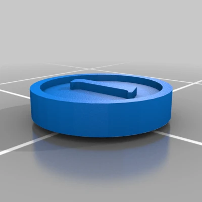 Token Đánh Số Kẻ Thù Gloomhaven - In Resin Phẳng Trên Khay