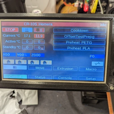 Vỏ và Giá đỡ PanelDue 7i cho Thanh định hình 2040