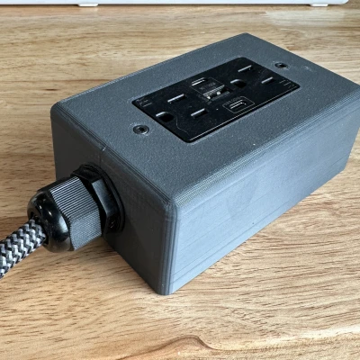 Hộp điện nối dài kiêm ổ cắm USB-C và USB-A