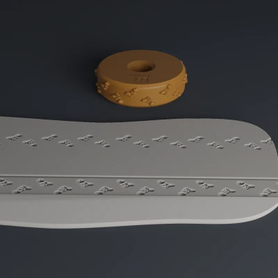 Bánh Xe Dập Cho Đất Sét — Dấu Chân Động Vật Vol.7 (17) Hải Ly