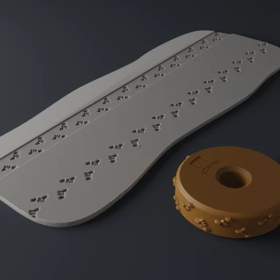 Bánh Xe Dập Cho Đất Sét — Dấu Chân Động Vật Vol.7 (17) Hải Ly