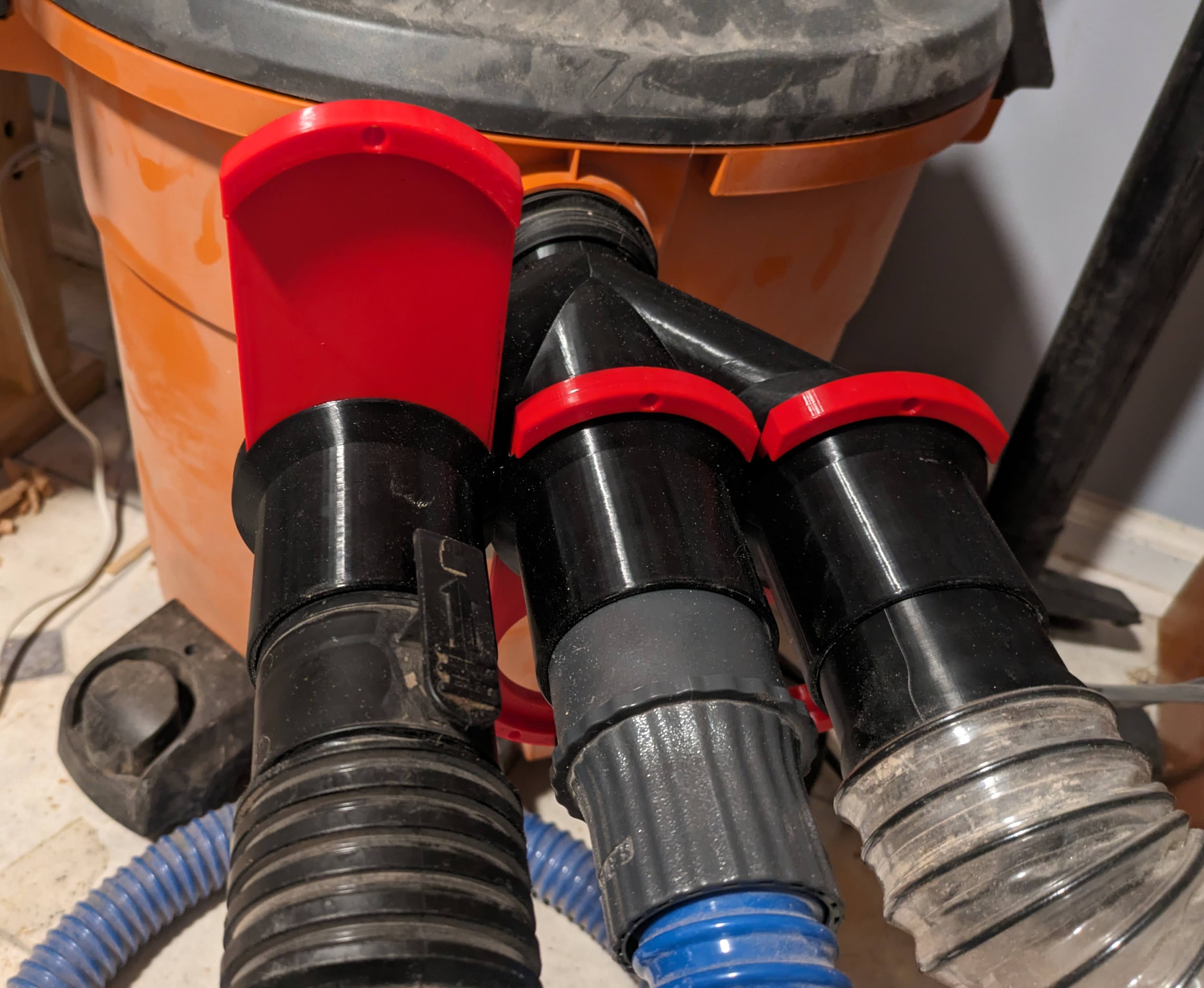 Bộ chia 2 và 3 ngả có cửa van cho máy hút bụi 2 1/4" (Ridgid)