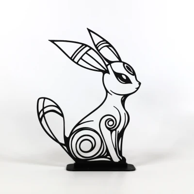 Nghệ Thuật Line Art Umbreon Bay Bổng