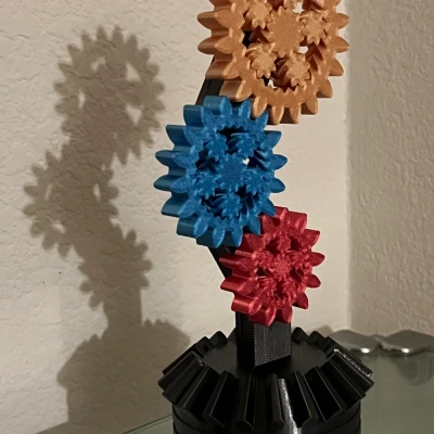 Cúp Vòng Quay STEM / Robot Làm Từ Bánh Răng Hành Tinh & Bánh Răng Thẳng