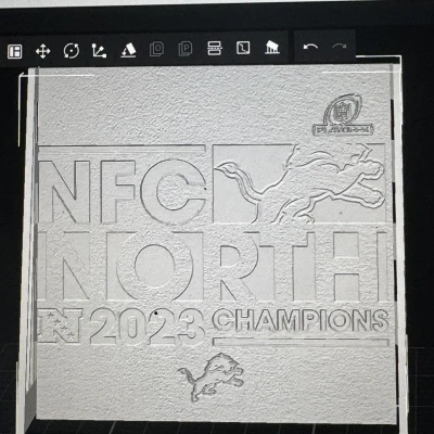 Mô hình Lithophane "Sư tử" mừng Playoff