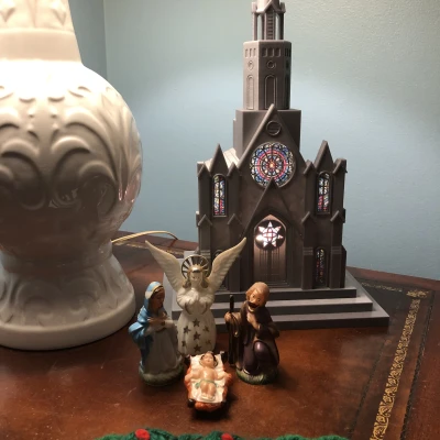 Nhà Thờ Giáng Sinh Mini Đèn Ngủ