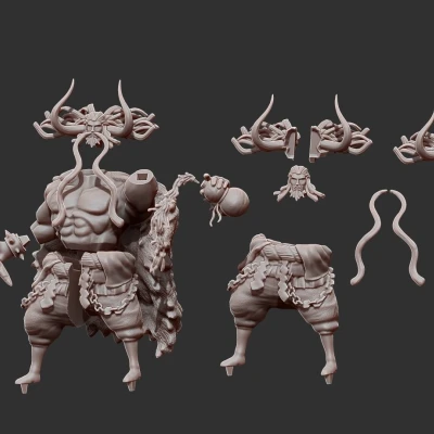 Kaido: Hoàng Đế và Rồng - Mô hình 3D