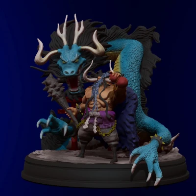 Kaido: Hoàng Đế và Rồng - Mô hình 3D