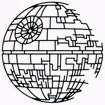 Tranh Treo Tường Ngôi Sao Chết (Death Star Wall Art)