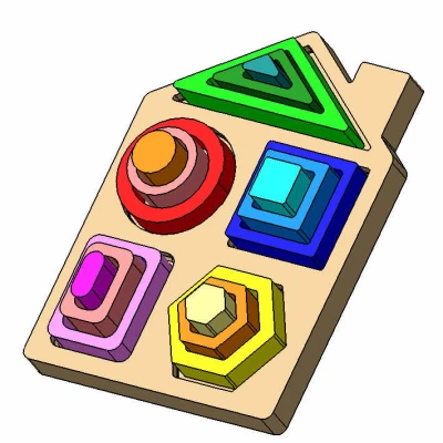 Ngôi nhà ghép hình Montessori