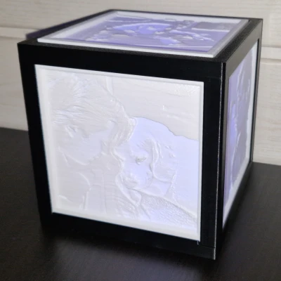 Hộp Đèn Litophane 5 Tấm - 140x140mm