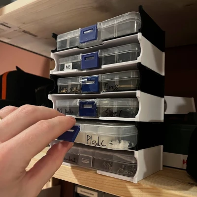 Kệ xếp chồng cho hộp đựng phụ tùng