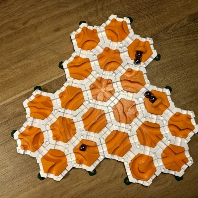 Đường đua bi - 16 loại insert khác nhau (tương thích Gravitrax bằng cách sử dụng ô cơ bản 6 lối ra của tôi)