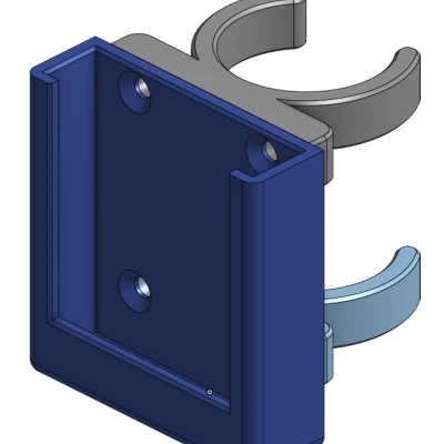 Kệ Giữ Remote Hồng Ngoại Kèm Kẹp Gắn Ống 25mm (OnShape)