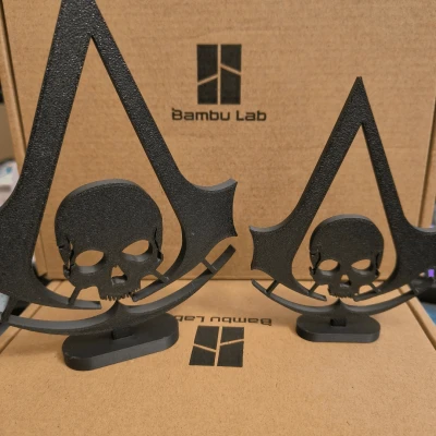 Logo Assassin's Creed Black Flag Kèm Đế