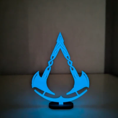 Logo Assassin's Creed Valhalla Có Đế - Mô Hình 3D