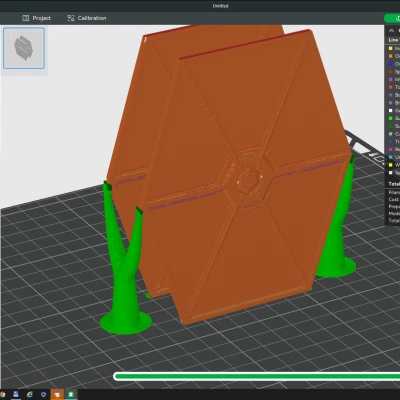 FAB365 Tie Fighter Outland (gấp lại) cánh cố định - Sửa đổi