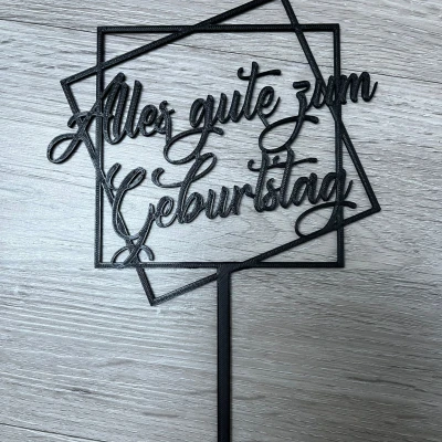 Chữ "Chúc mừng sinh nhật" - Móc trang trí bánh kem