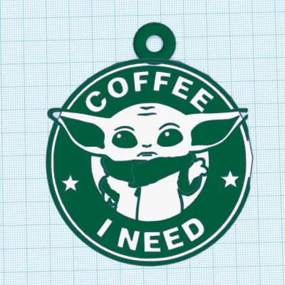 Móc Khóa Grogu (Baby Yoda) Phong Cách Starbucks