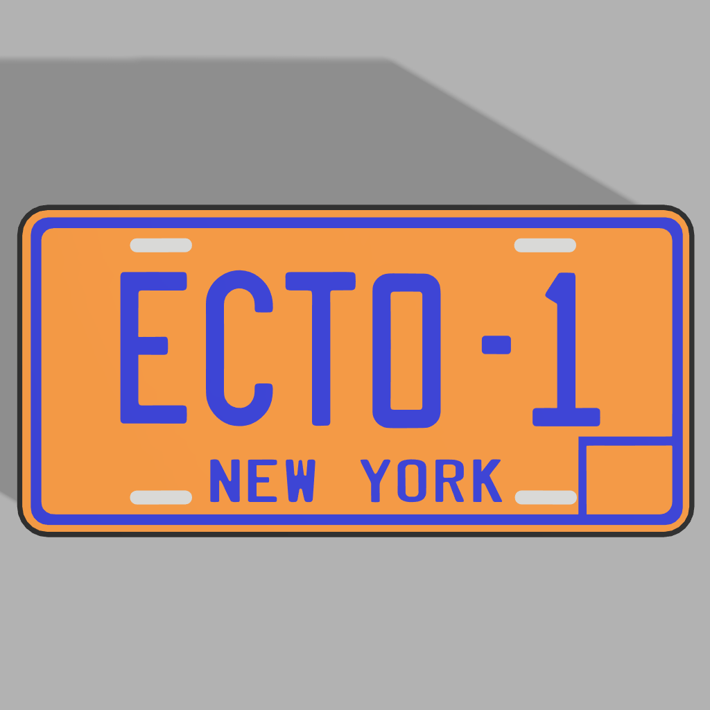 Hộp đèn biển số Ghostbusters Ecto-1